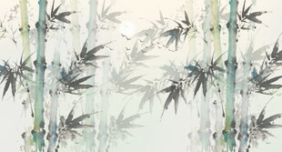 新中式水墨竹林背景