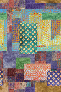 多彩几何拼接抽象图案