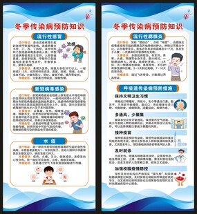 预防冬季传染病知识展架