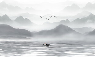 中式古典山水画