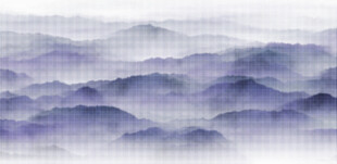 水墨山川意境点阵图