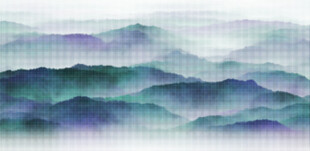 激光镂空山水背景图