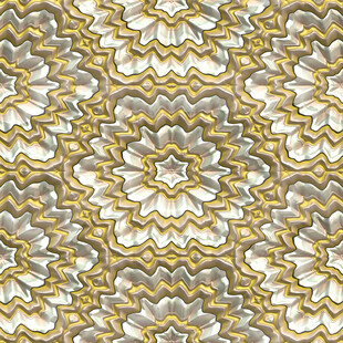 金色花卉几何图案纹理