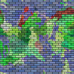 彩色马赛克墙面艺术图案