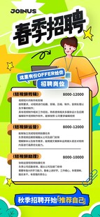春季招聘海报展示