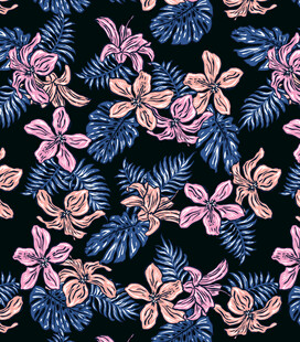 热带花卉图案风