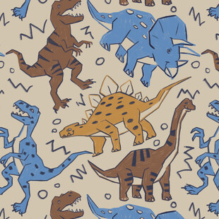 可爱恐龙图案背景