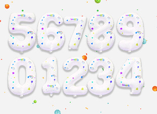 生日数字气球