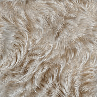 米白色蓬松毛绒面料纹理