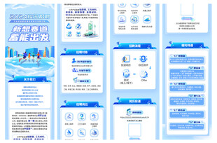 企业校园招聘蓝色科技H5长图文
