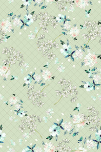 清新花卉图案背景