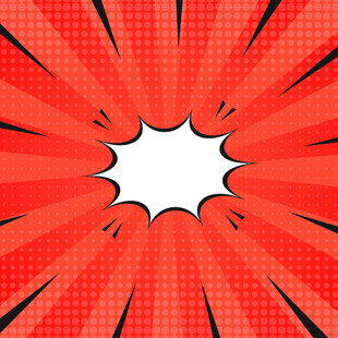 红色漫画风爆炸背景图案
