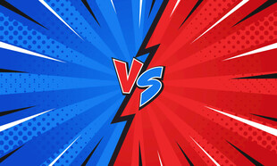 红蓝对决炫彩背景