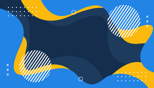 蓝黄渐变流体抽象背景图