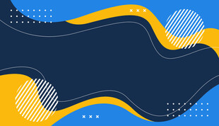 蓝黄渐变流体背景图案