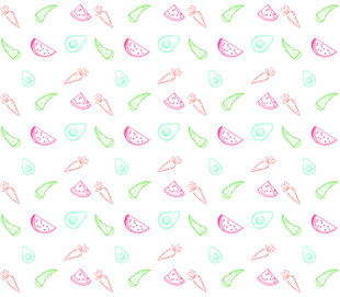 清新水果图案无缝背景