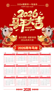 马年挂历日历