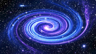 蓝紫色唯美星空旋涡天花吊顶