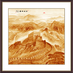 金色国画长城