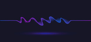 动感炫彩波形矢量线条图案