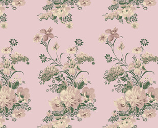 粉色底花卉图案背景