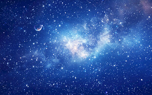 蓝色星空图