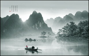 巨幅水墨山水画