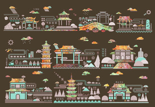 芜湖景点建筑城市旅游剪影地标志