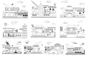 芜湖景点建筑城市旅游剪影地标志