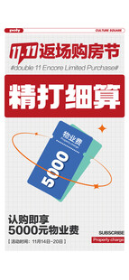 双11返场购房节精打细算送物业