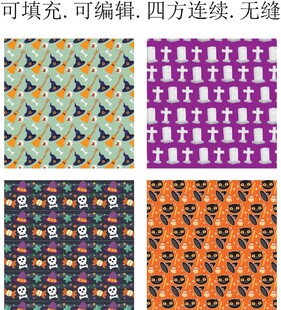 卡通黑猫      万圣节图案