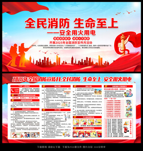 2025年119消防宣传月展板