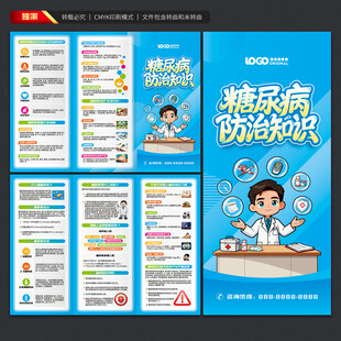 糖尿病防治知识三折页