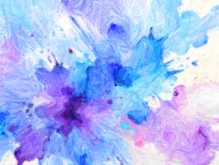梦幻多彩水彩抽象画