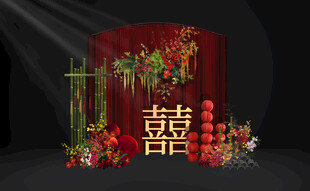 中式婚礼装饰摆件