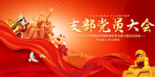 支部党员大会宣传展板