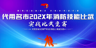 消防技能比武竞赛展板