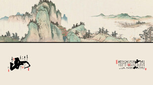 茶叶礼盒中式山水间的灵动黑鹿