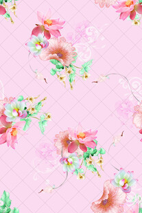 粉色花卉图案背景纹理