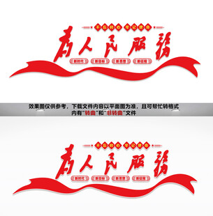 为人民服务文化墙