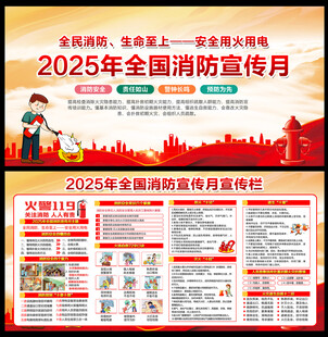 119全国消防日宣传栏