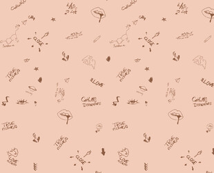 浅米色植物图案纹理背景