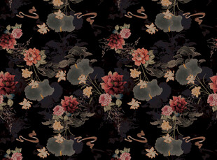 复古花卉图案背景