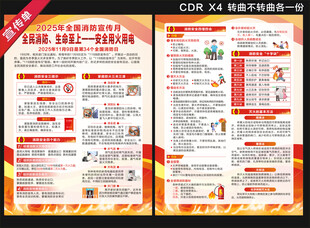 2025消防宣传月宣传单