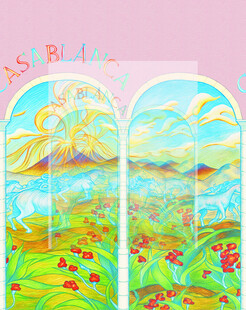 梦幻田园风景插画