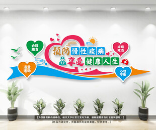 慢性病防控户外文化墙