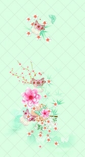 清新花卉图案设计素材