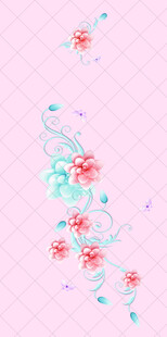 粉色花卉装饰图案