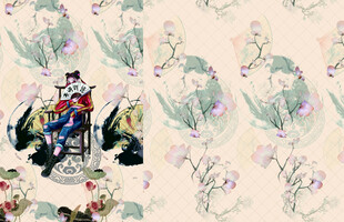 中式花鸟人物装饰图案