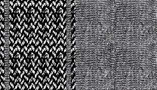 黑白纹理针织面料图案